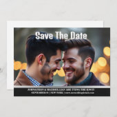 Paare Verlobung lgbtq Ankündigung Homosexuelle Män (Vorne/Hinten)