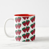 Paare von Erdbeeren Fruchtfrüchte Tasse (Links)