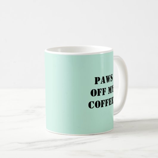 Paare von meinem Kaffee, schwarze Katze, Minzfarbe Kaffeetasse (VorderseiteRechts)