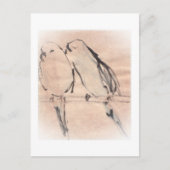 Paare von verklebten Parketten in blau Postkarte (Vorderseite)