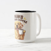 Paare vor der Kaffee-Tasse Zweifarbige Tasse (VorderseiteRechts)