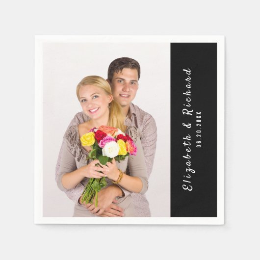 Paare - Vorlage für Personalisierte Fotos Serviette (Vorderseite)