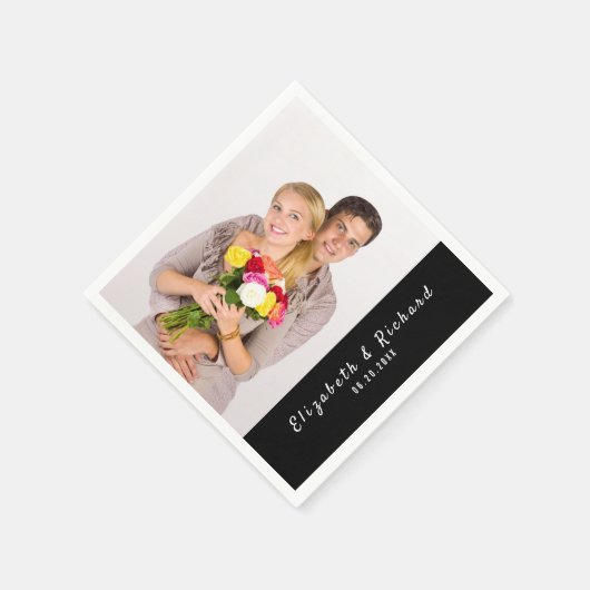 Paare - Vorlage für Personalisierte Fotos Serviette (Ecke)