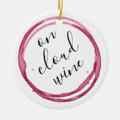 Paare Wein Lover Weihnachten Keramik Ornament (Vorne)