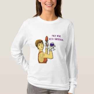 Paare Wein-mit der Gartenarbeit T-Shirt