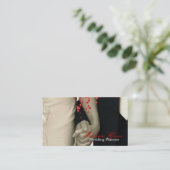 Paare, welche die Hände wedding sind Planer halten Visitenkarte (Stehend Vorderseite)