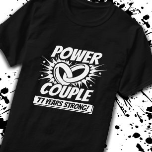 Paare zum 77. Jahrestag Verheiratet 77 Jahre stark T-Shirt
