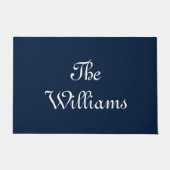 Paares Familienname navy blau anpassen Fußmatte (Vorderseite)