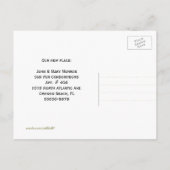 Paares neue Adresse durch die Ocean Postcard Ankündigungspostkarte (Rückseite)