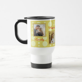 Paarfoto-Liebesdesign mit individuellem Text Reisebecher