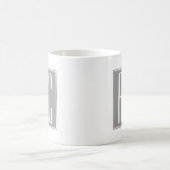 Paarinitialen oder anderer Text | Weiß & Grau Kaffeetasse (Mittel)