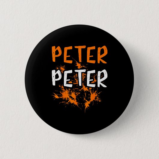 Paarkostüm Peter Pumpkin Eater Splash Halloween Button (Vorderseite)