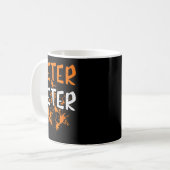 Paarkostüm Peter Pumpkin Eater Splash Halloween Kaffeetasse (Vorderseite Links)