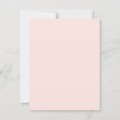 Paarname Blush Pink Wedelmongramm Note Card Mitteilungskarte (Rückseite)