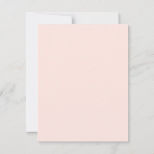 Paarname Blush Pink Wedelmongramm Note Card Mitteilungskarte (Rückseite)