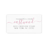 Paarname Grüne Hochzeitmonogramm-Rücksendeadresse Adressaufkleber (Vorne)