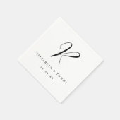 Paarname Nachname Monogramm Hochzeit Serviette (Ecke)