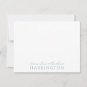 Paarname Wedding Monogram Pastel Blue Green Mitteilungskarte (Vorderseite)