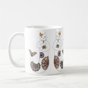 Paart Meerjungfraukatze Kaffeetasse