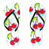 Paarung der roten Kirschen Badesandalen (Fußbett)