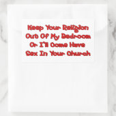 Paarung in Ihrer Kirche Rechteckiger Aufkleber (Tasche)