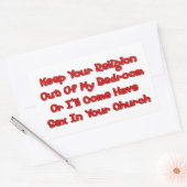 Paarung in Ihrer Kirche Rechteckiger Aufkleber (Umschlag)