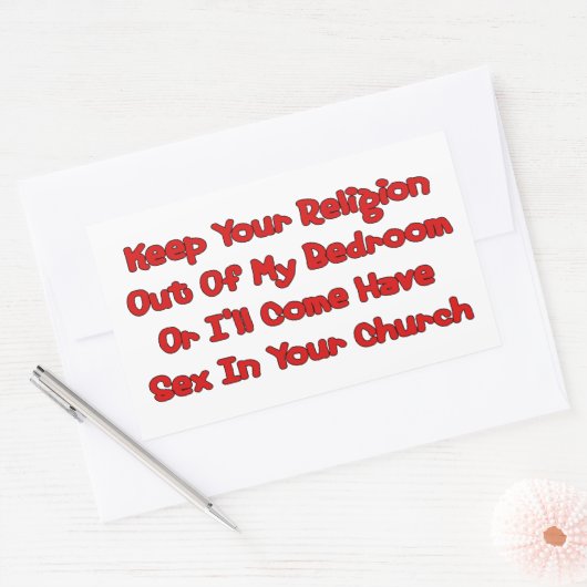 Paarung in Ihrer Kirche Rechteckiger Aufkleber (Umschlag)