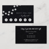 Paarweg weiß auf der Treuekarte des Schwarzhundes Visitenkarte (Vorne/Hinten)