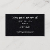 Paarweg weiß auf der Treuekarte des Schwarzhundes Visitenkarte (Rückseite)