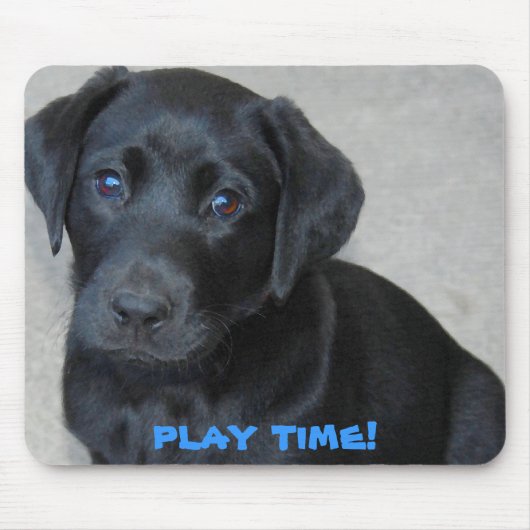 Pab-Zeit für Schwarzes Labor Mousepad (Vorne)