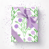 Pabla Petal Lattice in Lilac and Green Geschenkpapier