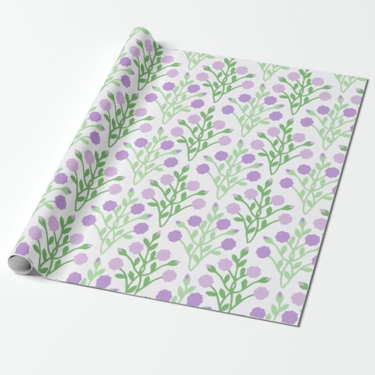 Pabla Petal Lattice in Lilac and Green Geschenkpapier (Ungerollt)