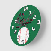 Pablo Baseball Clock Runde Wanduhr (Winkel)