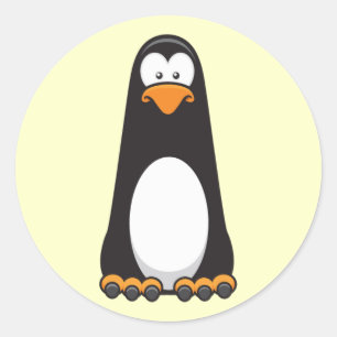 Pablo der Penguin Runder Aufkleber