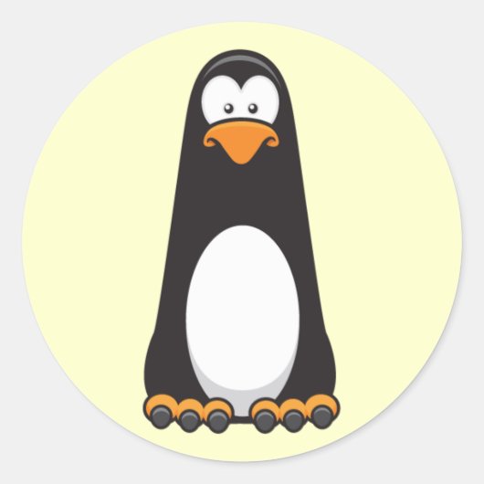 Pablo der Penguin Runder Aufkleber (Vorderseite)