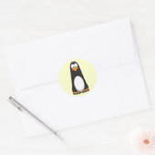 Pablo der Penguin Runder Aufkleber (Umschlag)