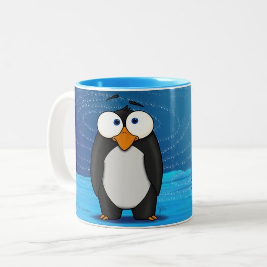 Pablo der Penguin, w/quote auf Tasse (Vorderseite Links)