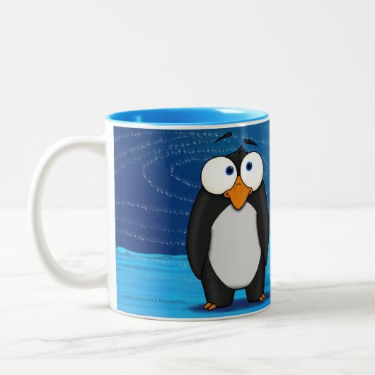 Pablo der Penguin, w/quote auf Tasse (Links)