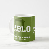 Pablo Name bedeutet monogramm grüne Tasse (Vorderseite Links)