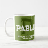Pablo Name bedeutet monogramm grüne Tasse (Links)