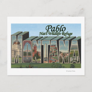 Pablo Nat'l Wildlife Refugium, Montana Postkarte
