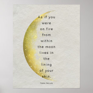 Pablo Neruda Celestial Poster