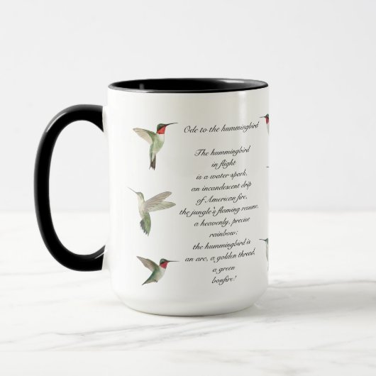 Pablo Neruda Hummingbird Gedicht Tasse (Links)