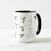 Pablo Neruda Hummingbird Gedicht Tasse (VorderseiteRechts)