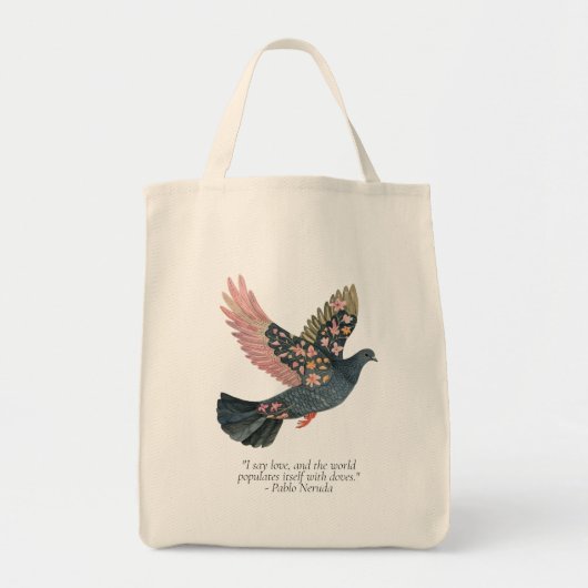 Pablo Neruda Quote Tote Bag Tragetasche (Vorne)