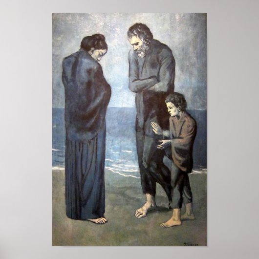 Pablo Picasso - Die Tragödie, 1903 Poster (Vorne)