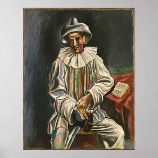 Pablo Picasso - Pierrot (1918) Poster (Vorne)