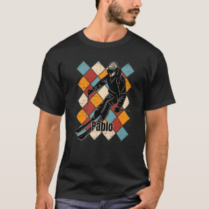 Pablo Skipisten Vintager Skifahrername T-Shirt