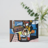 Pablo Strings Abstrakt Postkarte (Stehend Vorderseite)