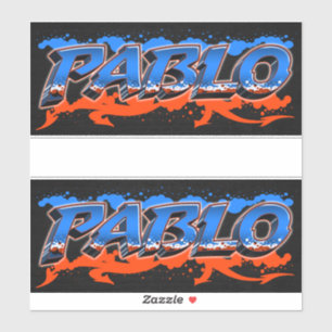Pablo Vorname Name Graffiti Aufkleber Sticker